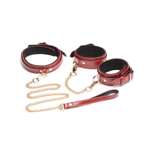 6 Pc Bondage Set Burgundy - Image 4
