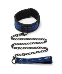 Whip Smart Diamond Collar and Leash Blue