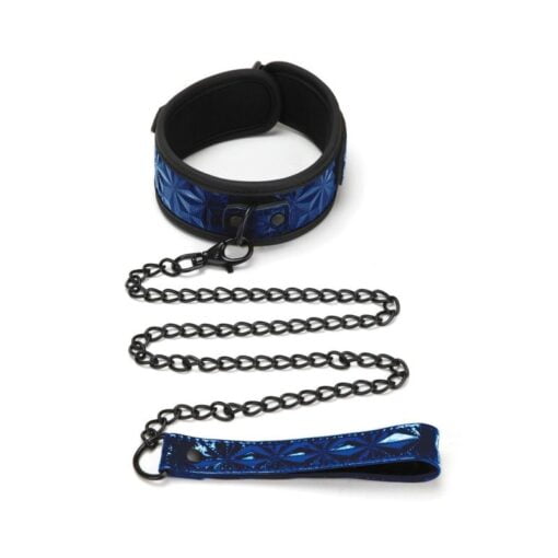 Whip Smart Diamond Collar and Leash Blue
