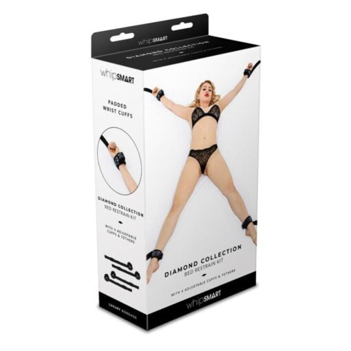 Whip Smart Diamond Bed Restraints Black - Image 2