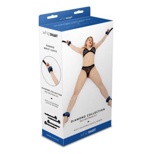 Whip Smart Diamond Bed Restraints Blue - Image 2