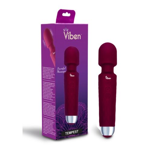 Viben Tempest Rechargeable Wand Massager Ruby - Image 2