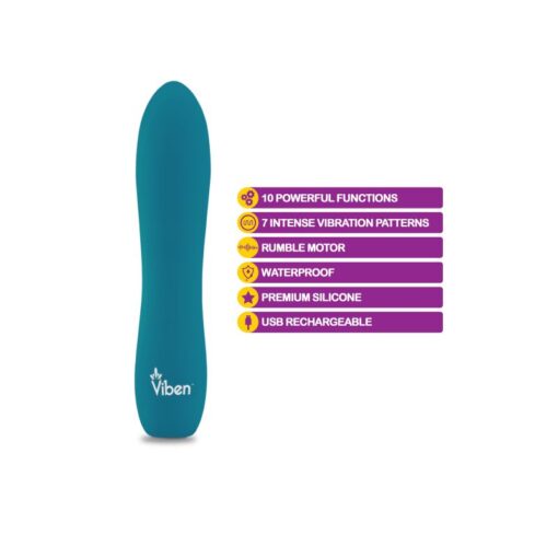 Viben Vivacious Rumble Motor Rechargeable Bullet Ocean - Image 3