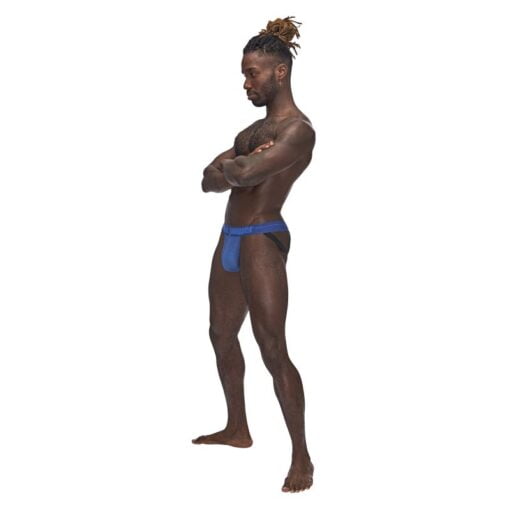 Male Power Sexagon Micro V Thong Blue - Image 2