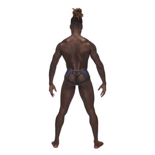 Male Power Sexagon Micro V Thong Blue - Image 3
