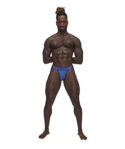 Male Power Sexagon Strappy Ring Jock Blue