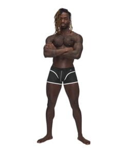 Male Power Sport Mesh Mini Short Black