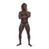 Male Power Sport Mesh Thong Black