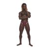 Male Power Sport Mesh Thong Burgundy