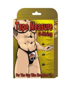 Tape Measure Novelty G String Black