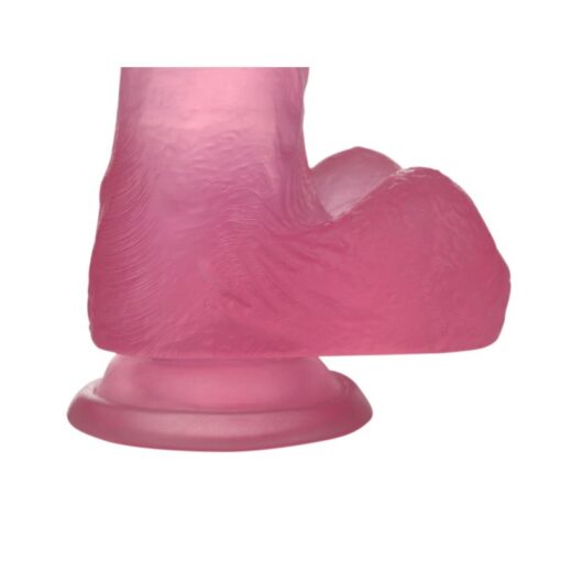 Jelly Studs 6in Crystal Dildo Small Pink - Image 5