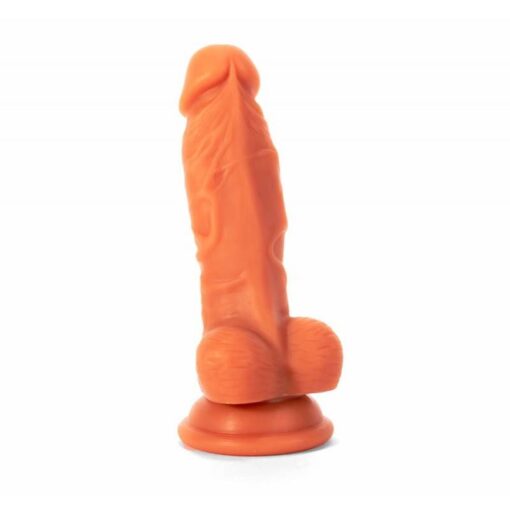 Realistic Dildo Veined Shaft w Balls Flesh - Image 2