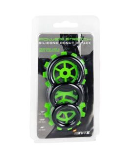 Power Stretch Rings Silicone 3 Pc Black