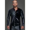 Powerwetlook PVC Long Sleeved Shirt w Button Placket