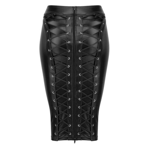 Power Wetlook Pencil Skirt w Long Zipper - Image 4