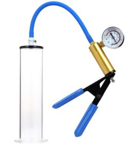 LuxaMax Brass Handle Penis Pump Set w Gauge