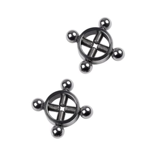 Silver Metal 2 Pc Nipple Clamps - Image 2