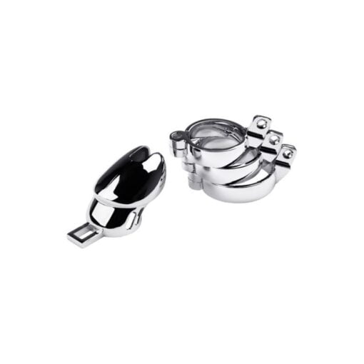 Silver Metal Chastity Cage Adjustable - Image 2