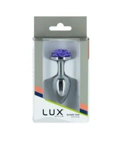 Purple Rose 3in  Metal Butt Plug