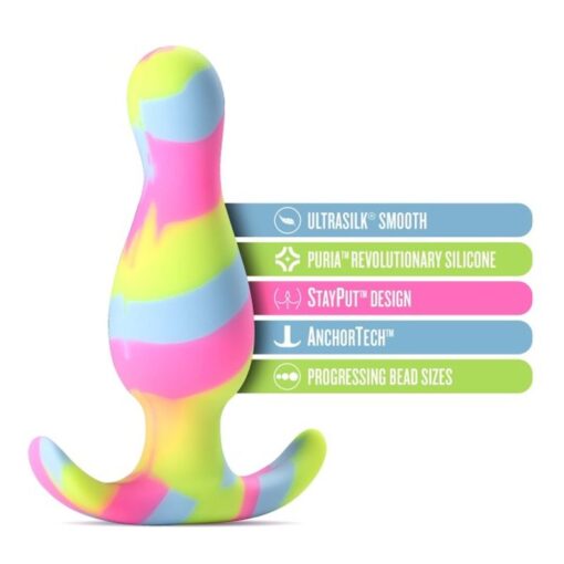 Avant Kaleido Lime Silicone Butt Plug - Image 4