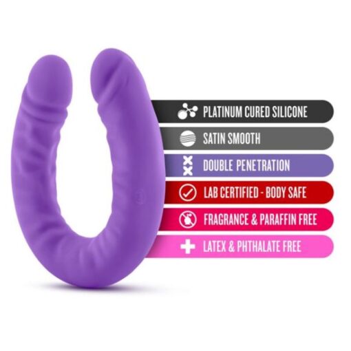Ruse Silicone Slim 18in Purple Double Dong - Image 5