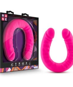 Ruse Silicone Slim 18in Hot Pink Double Dong