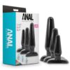 Anal Adventures 3 Pc Basic Plug Kit Black