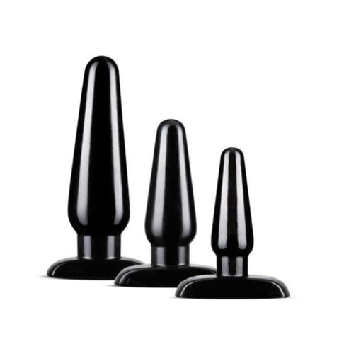 Anal Adventures 3 Pc Basic Plug Kit Black - Image 3