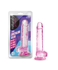 Naturally Yours 7" Crystaline Dildo Rose