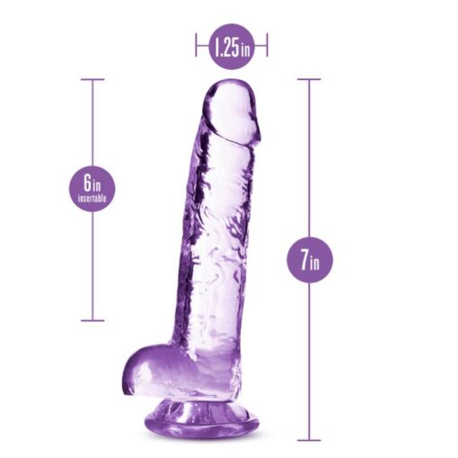 Naturally Yours 7" Crystaline Dildo Amethyst - Image 4