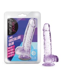 Naturally Yours 6" Crystaline Dildo Amethyst