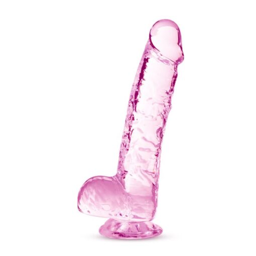 Naturally Yours 6" Crystaline Dildo Rose - Image 2
