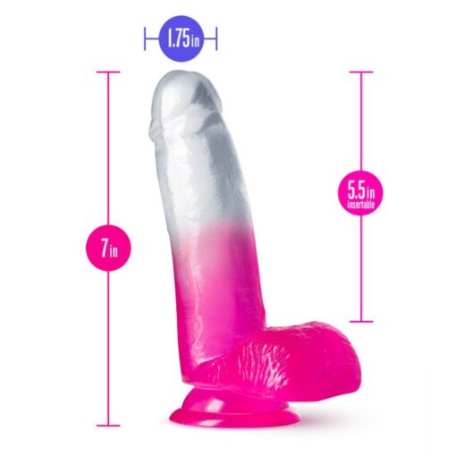 B Yours Sugar Magnolia 7in Dildo Fuchsia - Image 4