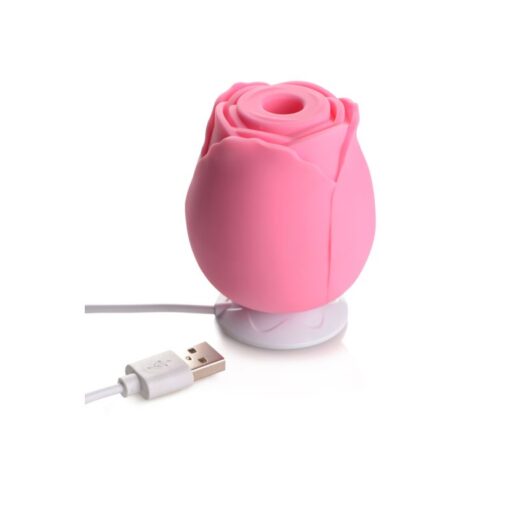 10X Wild Rose Silicone Suction Stimulator Pink - Image 2