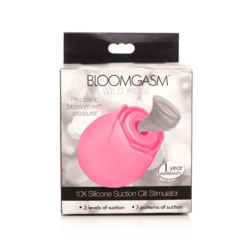 10X Wild Rose Silicone Suction Stimulator Pink - Image 4