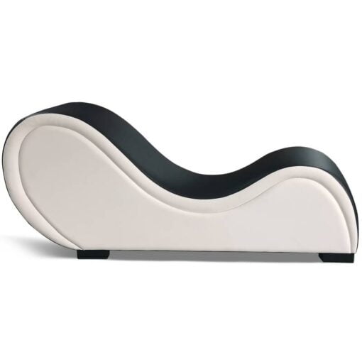 Kama Sutra Chaise Love Lounge Studded and Quilted 2 Tone Black/White
