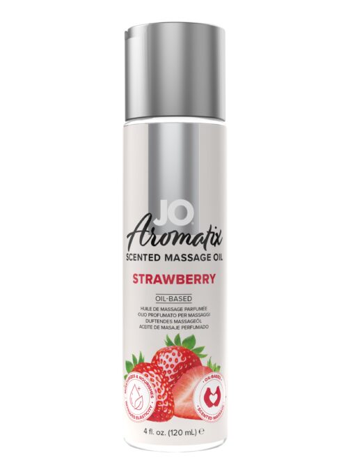 JO Aromatix Strawberry Massage Oil 4 Oz / 120 ml