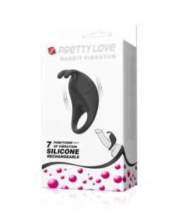 Cock Ring Rabbit Vibrator Black