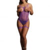 Open-cup strappy teddy - Purple - O/S