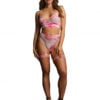 2PC Tie Dye Bra Set with Garters & Dazzling Eye Contact Bling