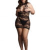 Criss Cross Neck Mini Dress - Black - OSX