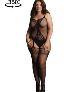 Fishnet and Lace Suspender Bodystocking