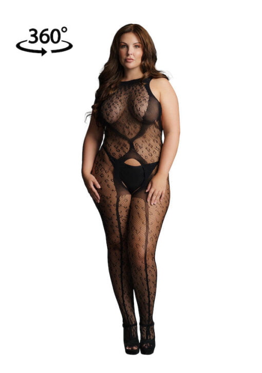 Crotchless Leopard Bodystocking