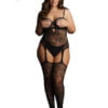 Suspender Rhinestone Bodystocking