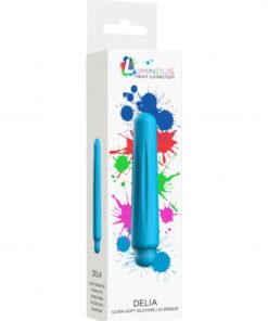 Delia - ABS Bullet With Silicone Sleeve - 10-Speeds - Turquoise