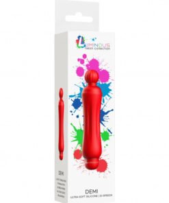 Demi - ABS Bullet With Silicone Sleeve - 10-Speeds - Red