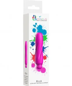 Ella - ABS Bullet With Silicone Sleeve - 10-Speeds - Fuchsia