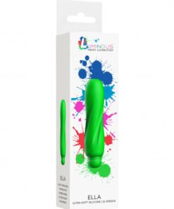 Ella - ABS Bullet With Silicone Sleeve - 10-Speeds - Green