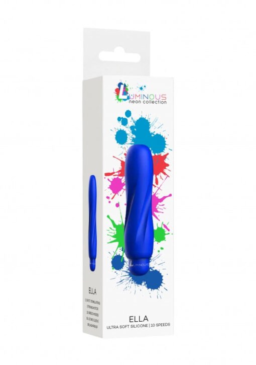 Ella - ABS Bullet With Silicone Sleeve - 10-Speeds - Royal Blue