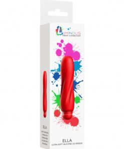 Ella - ABS Bullet With Silicone Sleeve - 10-Speeds - Red